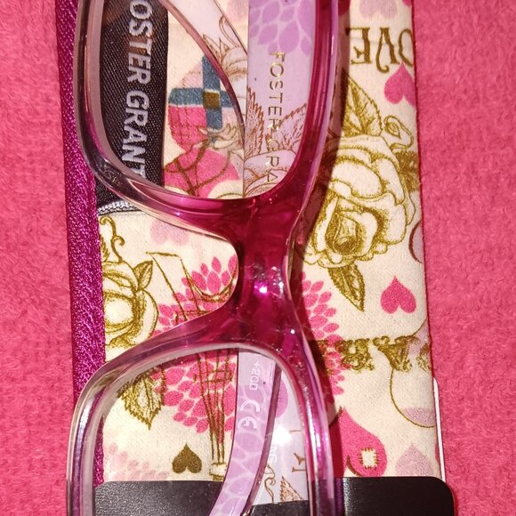 +2.00 Foster Grant Readers Pink New - Picture 2 of 8